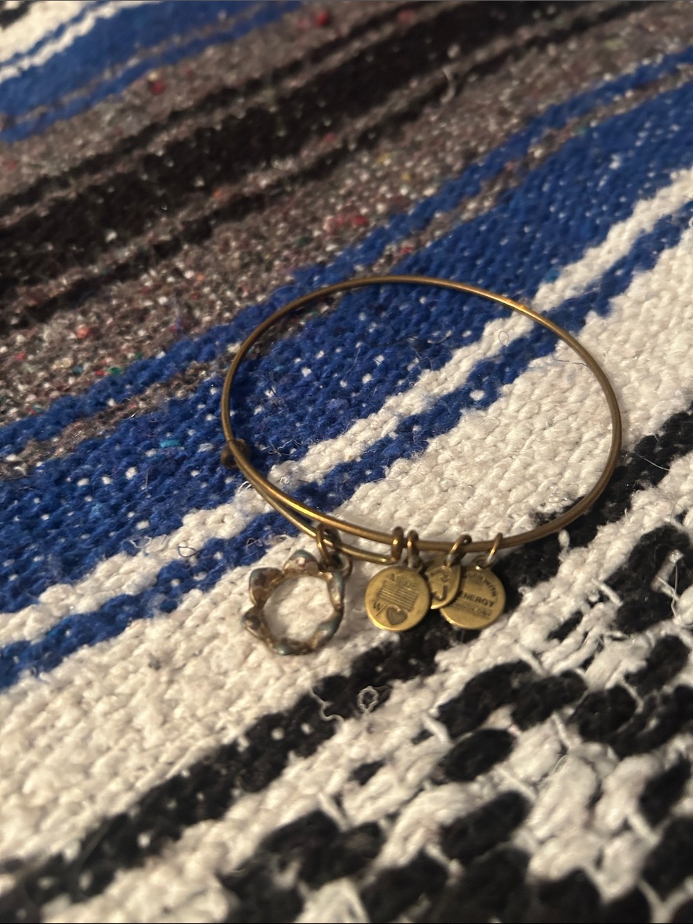MOVING SALE Alex and Ani Gold Tone Bangle Bracelet with crown charm